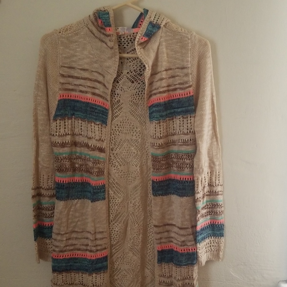 Long Hooded Cardigan